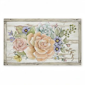 Stupell Home Decor Rose Succulent Bouquet Doormat