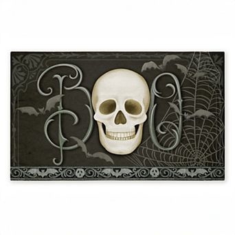 Stupell Home Decor Boo with Skulls & Bats Doormat