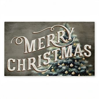 Stupell Home Decor Vintage Merry Christmas Greeting Doormat