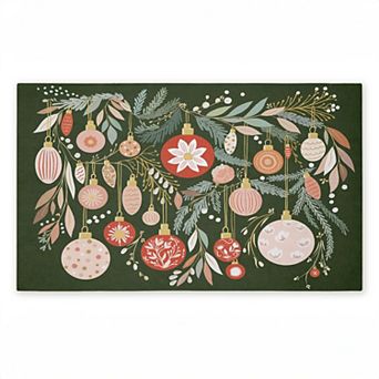 Stupell Home Decor Holiday Florals & Ornament Shapes Doormat