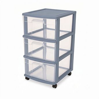Homz 3 Drawer Cart with Wheels