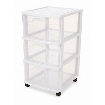 Homz 3-Drawer Cart with Wheels