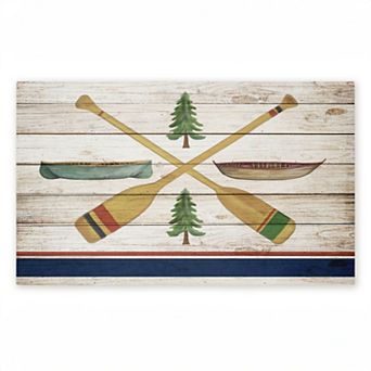 Stupell Home Decor Exploring Rustic Canoe Paddles Doormat