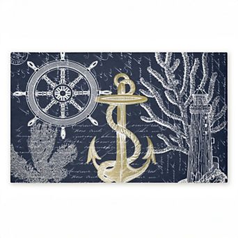 Stupell Home Decor Vintage Nautical Sea Letters Doormat