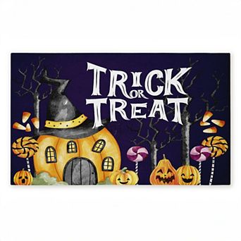 Stupell Home Decor Trick Or Treat Pumpkin House Doormat