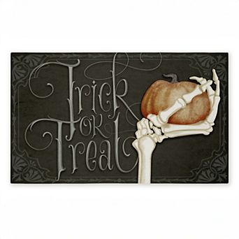 Stupell Home Decor Trick Or Treat Skeleton Hand Doormat