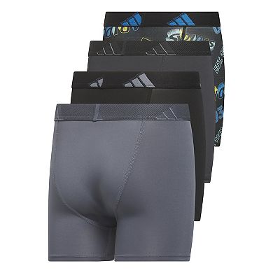 Boys adidas 4-Pack Microfiber Graphic Boxer Briefs
