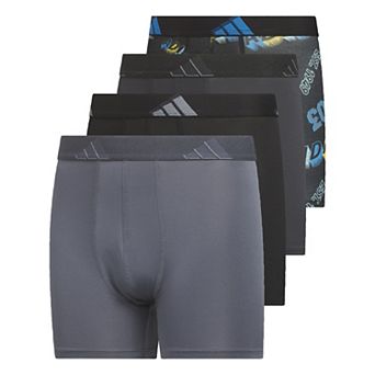Boys adidas 4-Pack Microfiber Graphic Boxer Briefs