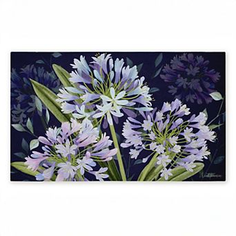 Stupell Home Decor Midnight Garden Flowers Doormat