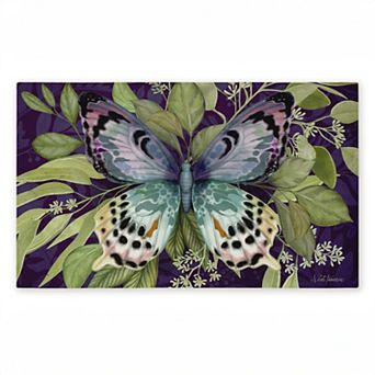 Stupell Home Decor Midnight Butterfly Garden Doormat