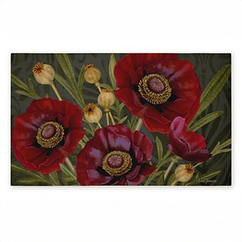 Stupell Home Decor Red Poppy Midnight Garden Doormat