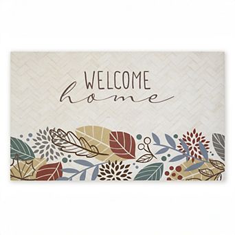 Stupell Home Decor Welcome Home with Leaves Doormat