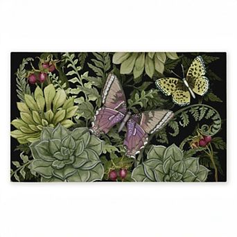 Stupell Home Decor Dark Succulents Midnight Garden Doormat