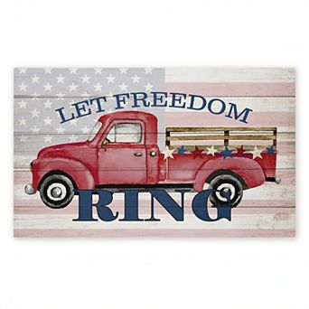 Stupell Home Decor Let Freedom Ring Truck Doormat