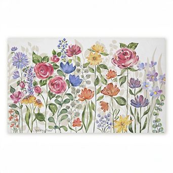 Stupell Home Decor Springtime Wildflower Blossoms Doormat