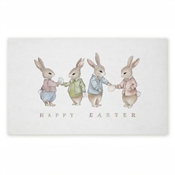 Stupell Home Decor Minimal Happy Easter Bunnies Doormat