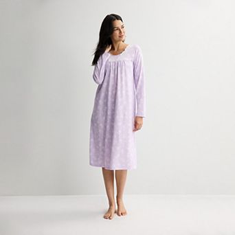 Women's Croft & Barrow® Long Sleeve Key Item Sleep Gown