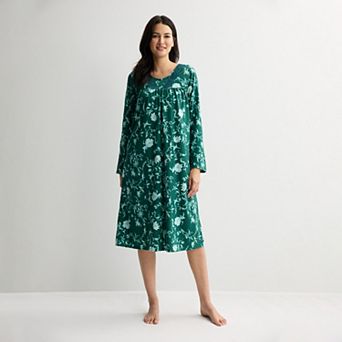 Women's Croft & Barrow® Long Sleeve Key Item Sleep Gown