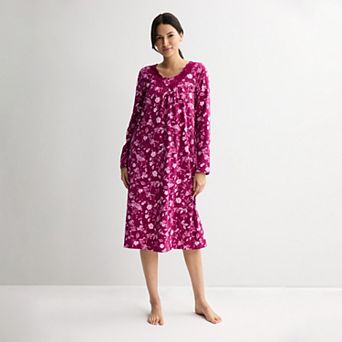 Women's Croft & Barrow® Long Sleeve Key Item Sleep Gown