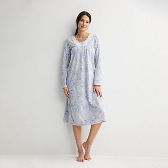 Women's Croft & Barrow® Long Sleeve Key Item Sleep Gown