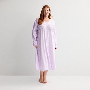 Plus Size Croft & Barrow® Long Sleeve Key Item Sleep Gown