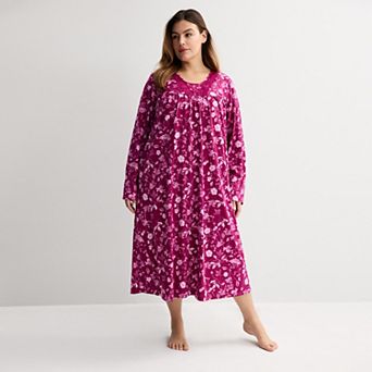 Plus Size Croft & Barrow® Long Sleeve Key Item Sleep Gown