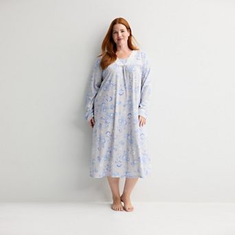 Plus Size Croft & Barrow® Long Sleeve Key Item Sleep Gown