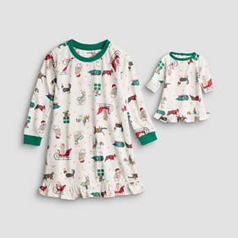 Toddler Girl Jammies For Your Families® Mix & Match Nightgown & Matching Doll Gown