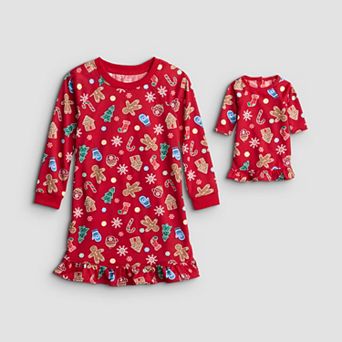 Toddler Girl Jammies For Your Families® Mix & Match Nightgown & Matching Doll Gown
