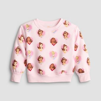 Toddler & Girls 4-12 Jumping Beans® Disney Princesses Adaptive Kanga Pocket Crewneck Sweatshirt