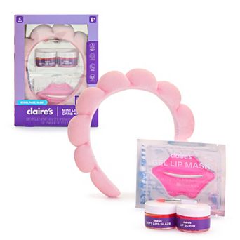 Claire's Mini 5 pc Lip Care Kit with Lip Scrub, Lip Mask & Sleep Mask