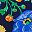 Navy Poppy Floral