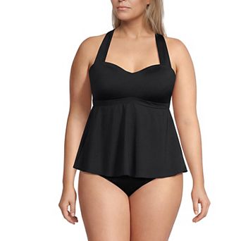 Plus Size Lands' End Sweetheart Fauxkini One-Piece Swimsuit