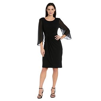 Women's R&M Richards Chiffon Petal Sleeve Sheath Dress