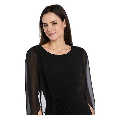 Women's R&M Richards Chiffon Petal Sleeve Sheath Dress
