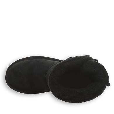 Bearpaw Zaria Girls Double Bow Suede Boots