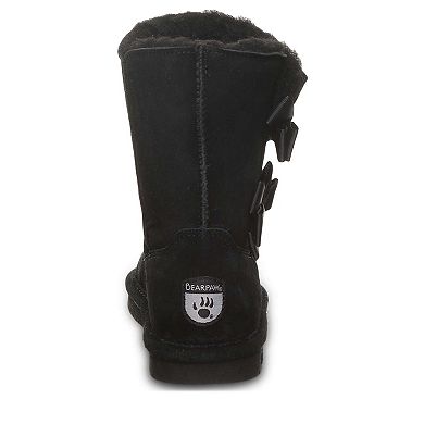 Bearpaw Zaria Girls Double Bow Suede Boots