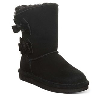 Bearpaw Zaria Girls Double Bow Suede Boots