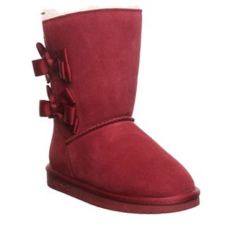 Bearpaw Zaria Girls Double Bow Suede Boots