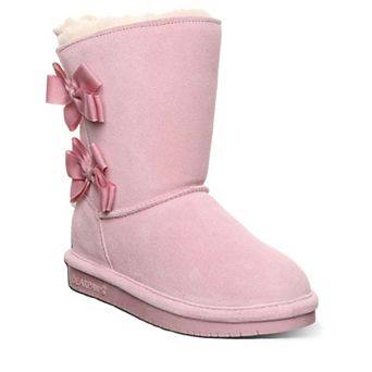 Bearpaw Zaria Girls Double Bow Suede Boots