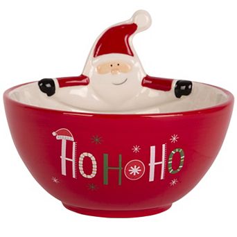 Retroware by Home Essentials Santa Peek-A-Boo Serving Bowl