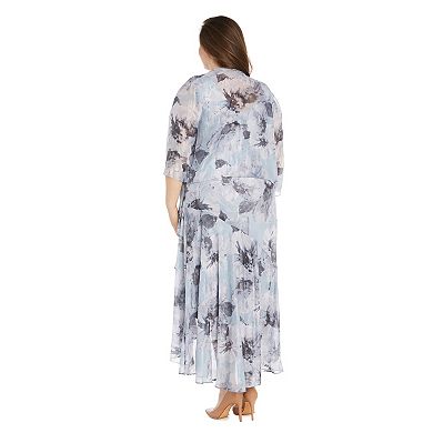 Plus Size R&M Richards Floral High-Low Jacket Dress