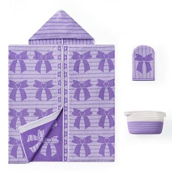 Caro Home Hooded Towel & Wash Mitt 3 pc Set