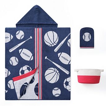 Caro Home Hooded Towel & Wash Mitt 3 pc Set