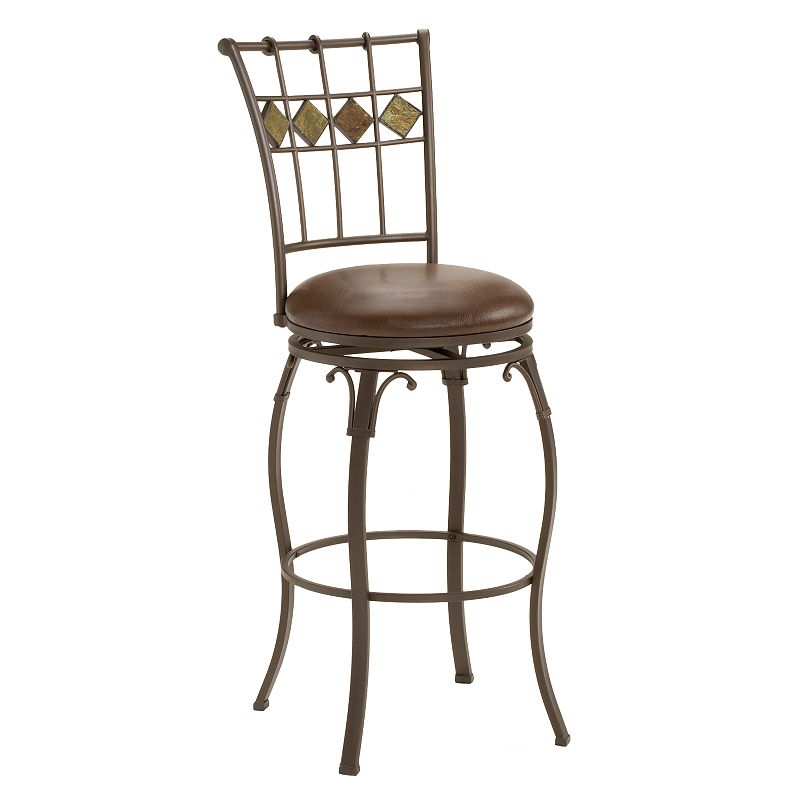 Lakeview Swivel Counter Stool, Brown, Furniture