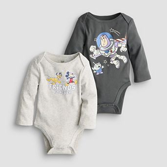 Baby Boy Disney's Mickey Mouse & Buzz Lightyear 2-Pack Bodysuit