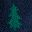 Navy Tree Print