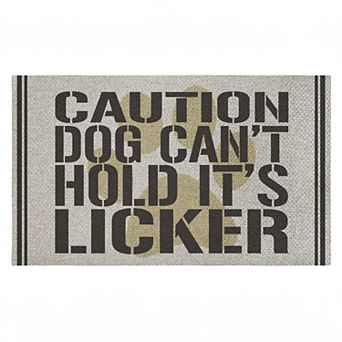 Stupell Home Decor Pet Can't Hold Licker Doormat