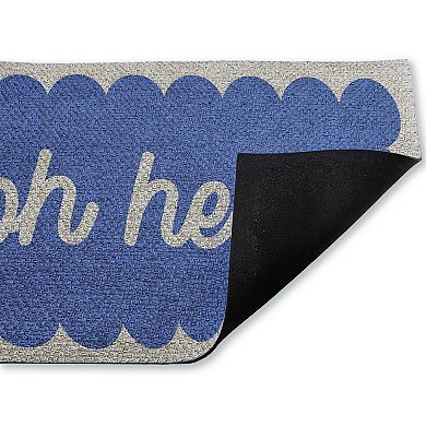 Stupell Home Decor Hello Blue Greeting Welcome Mat