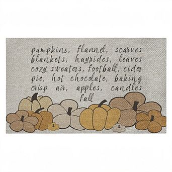 Stupell Home Decor Fall Pumpkin Sentiment Doormat